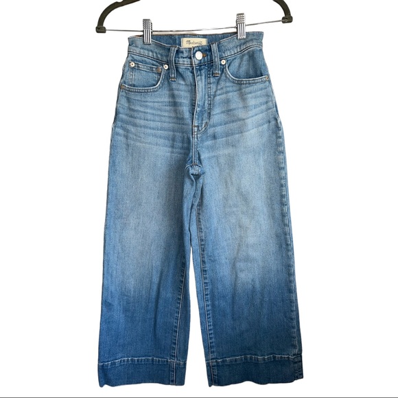 Madewell Wide-Leg Crop Jeans in Delancey Wash Size 23 - Picture 6 of 14